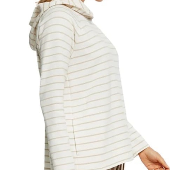 NWOT - Max & Mia Women's Stripe Waffle Knit Hoodie - Picture 2 of 3